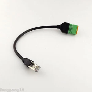 1pcs RJ45 Ethernet Male to 8 Pin AV Terminal Spring Solderless Adapter Cable - Picture 1 of 5