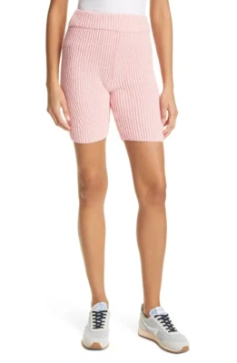 rag & bone S Small Sunny Womens Shorts Pale Coral Pink Pin Knit $150 - Image 1 of 4
