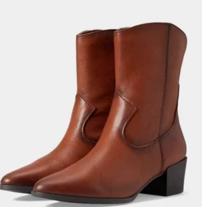 NWOT NATURALIZER Leather Gaby Western Comfort Boots Brown Size 5 Retail $185 - Picture 1 of 4