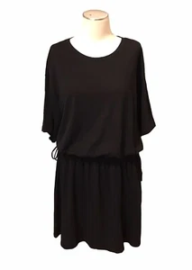 Old Navy T Shirt Dress Black Waist Defined Slub Knit NWT Women’s Plus Size 2X - Picture 1 of 10