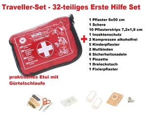 Erste Hilfe Set Kit Tasche Notfallmedizin Notfalltasche Reise Set Wundmed 32tlg - Bild 1 von 2