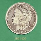 1891-Cc Morgan Silver Dollar United States Special Combined Ship Carson City
