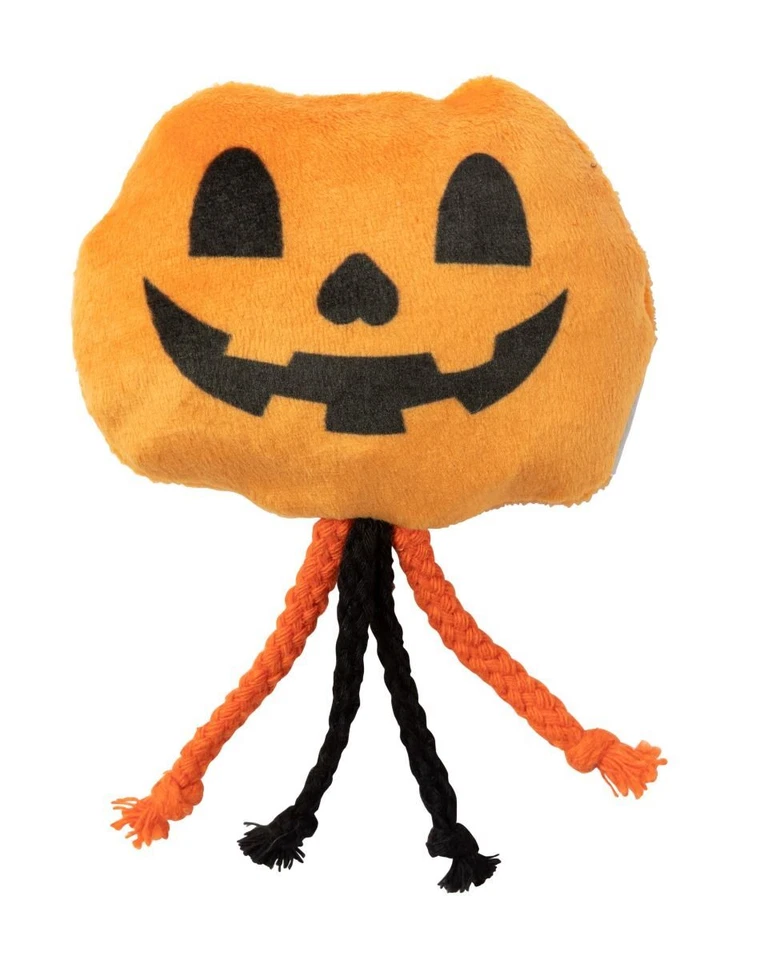 FUZZYARD NEW! PERCY PUMPKIN PLUSH CAT TOY HALLOWEEN w/ PREMIUM CATNIP CRINKLE & ROPES