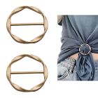 2pcs T-Shirt Clips Clothes Corner Knotted Button Circle Clip Buckle Round Shirt