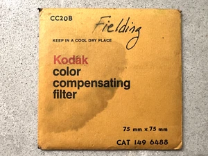 Kodak Wratten Gelatin Filter 75 x 75mm CC20B - Picture 1 of 2