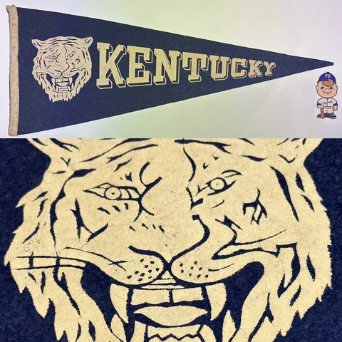 Vintage Kentucky Wildcats University Pennant 11x27 1940-50’s Lexington Cover