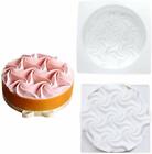 Moule silicone rond 3D fleur spirale torsade relief cake gteau entremet design
