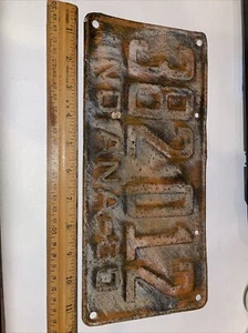 1930 Indiana License Plate Tag Original Paint 382 012 - Picture 1 of 2