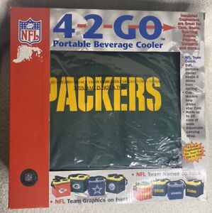 Rare 2000 Green Bay Packers 4-2-Go Portable Beverage Cooler Soft Carry Strap NIB