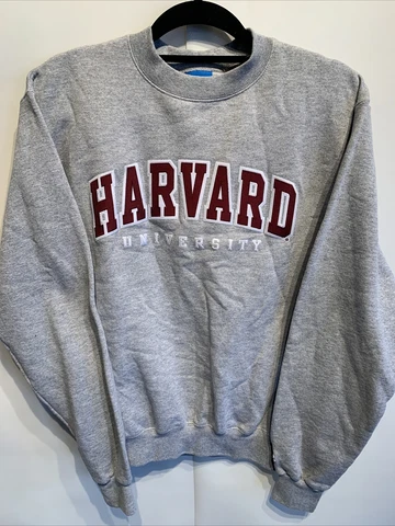 Vintage Champion Harvard Crimson University NCAA Crewneck Sweatshirt Mens Small Cover