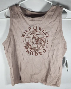 Homegirl Society Crop Top Muscle Shirt Rodeo Tan Women's Size XL - Picture 1 of 9