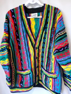 Coogi Cuggi Very Vintage 3D Designer Cardigan.  Size S. Australian Made - Image 1 of 4