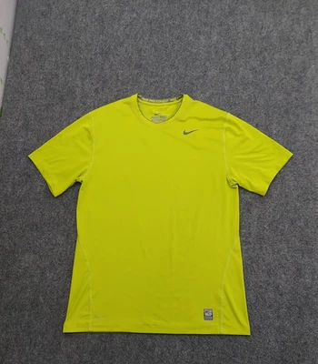 Camisa de Combate Nike Pro Para Hombres Grande Verde Neón Volt Dri Fit Ajustada Compresión Foto 1 de 4