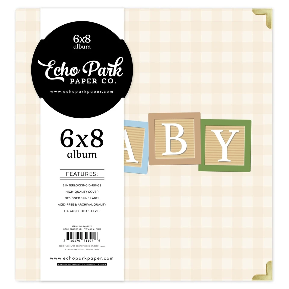 Baby Blocks Tan 6X8 Album - Image 1 of 1