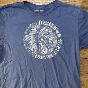 Denim & Supply Ralph Lauren Shirt Mens XL Chief Indian Headdress Tee - Picture 1 of 7