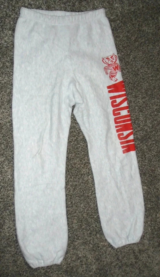 Vintage 90s LEE Cross Grain  Wisconsin Badgers Sweatpants Medium - Image 1 of 3