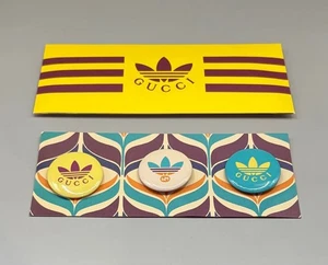 GUCCI x Adidas Collaboration Badge rare items Novelty collaboration brand new - Picture 1 of 12