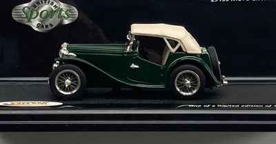 1/43 Vitesse 29153 MG MGTC en verde Shires, asientos crema, RHD y capucha crema edición limitada Foto 1 de 4