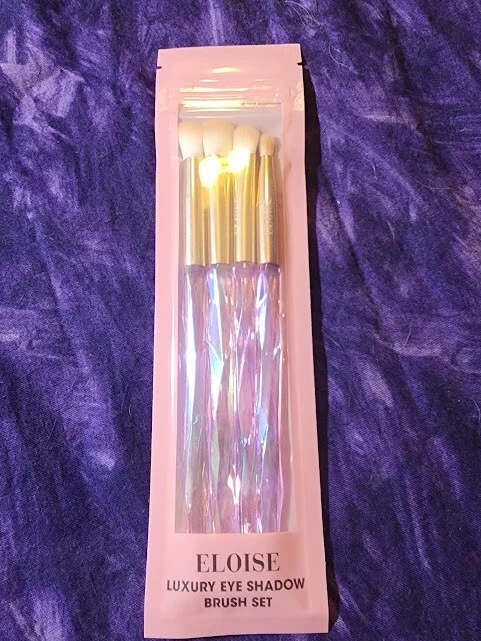 Eloise Beauty Prism 4 Piece Luxury Eyeshadow Brush Set - Pink & Gold