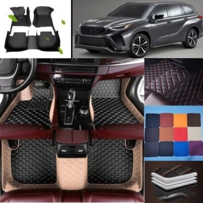 Alfombrillas de coche aptas para Toyota RAV4 híbrido Sequoia Venza Yaris revestimientos de carga alfombras Foto 1 de 4