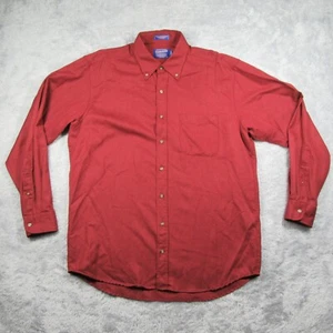 Vintage Pendleton Shirt Mens Large Tall Red Long Sleeve Wool Flannel USA - Picture 1 of 12