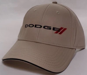 Hat Cap Licensed Dodge Red Stripes Tan HR 229 - Picture 1 of 1