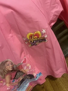 Rare Hannah Montana Pink Disney Channel Rain Coat YOUTH (Size L 10-11) - Picture 1 of 6