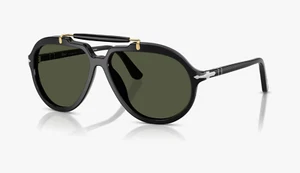 PERSOL SUNGLASSES 0202S 95/31 57 ONE SIZE AIRTON SENNA 202 BLACK 0202 - Picture 1 of 11