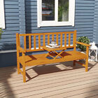 Outdoor Bench with Liftable Table 60" Wood Garden Bench