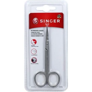 SINGER 4" In Embroidery Scissors w/ Curved Tip for Sewing - Titanium Coated - Picture 1 of 4