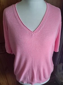 A BNWT Lightweight Jumper in Cool Pink with Linen by M&S Size L - Picture 1 of 3