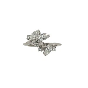 18ct White Gold Diamond Dress Ring Set With 1.30ct Mix Shapes Natural Diamonds - Picture 1 of 4
