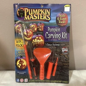 1990’s Pumpkin Masters Halloween Carving Kit - 16 Patterns Craft Decal Vintage - Bild 1 von 6