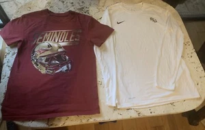 FSU NIKE FOOTBALL SHIRT SMALL Long Sleeve Dri Fit SEMINOLES FLORIDA STATE +TEE - Picture 1 of 3