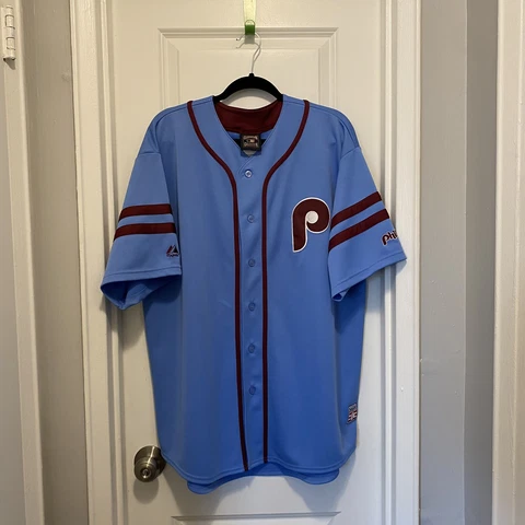 Phillies Mike Schmidt Majestic Cooperstown Collection Jersey Sz XL Hall Of Fame Cover