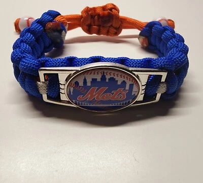 Pulsera ajustable con dije de los Mets de Nueva York ropa para aficionados y recuerdo béisbol-MLB Foto 1 de 4
