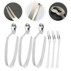 3 Sets Stainless Steel Escargot Tongs with Forks
