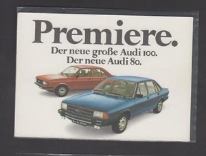 1978 AUDI 100& AUDI 80 Premiere Postcard - Picture 1 of 2