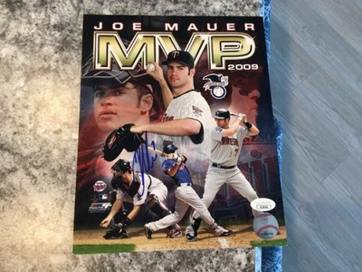JOE MAUER SIGNED BASEBALL 8x10 AUTO MINNESOTA TWINS MVP HOF JSA COA - Image 1 of 2