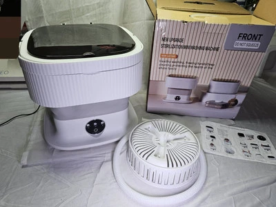 Portable Washing Machine 10L Foldable Mini Washer and Spin Dryer Deep Cleaning - Image 1 of 4