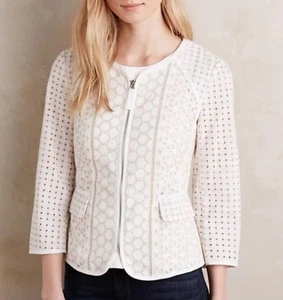 ANTHROPOLOGIE by ELEVENSES - Mezcla Eyelet Jacket – Size 14 - Picture 1 of 12