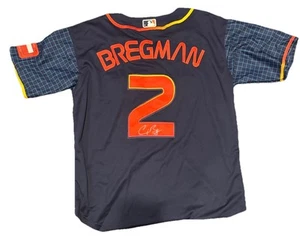 Alex Bregman Houston Astros Space City Custom Baseball Signed Autographed Jersey - Picture 1 of 3