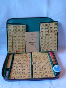 HPG Jackpot Mah Jong Set 148 Butterscoth Bakelite Tiles Case Book Mahjong Jongg - Imagen 1 de 20