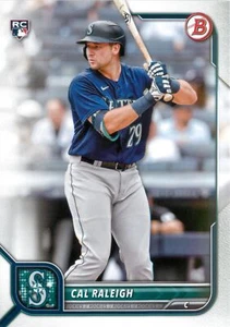 Cal Raleigh RC 2022 Topps Bowman Baseball MLB Rookie Card #49 Seattle Mariners - Picture 1 of 2