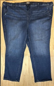 TORRID PULL-ON BOYFRIEND STRAIGHT Stretch Drawstring High Rise Jeans~6R~6x - Picture 1 of 10