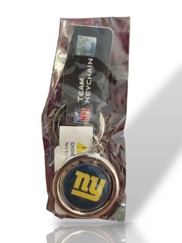 NFL New York Giants Spinning Logo Key Ring Keychain Forever Collectibles Cover