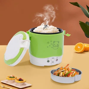 Mini Rice Cooker Steamer for Car Travel Rice Cooker 1L Electric Lunch Box 12V - Picture 1 of 24