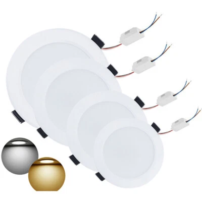 Dimmable LED Downlight Recessed Ceiling Light Lamp Round 5W/7W/9W/12W/25W White  - Image 1 of 4