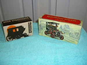 Vintage Avon Postkutsche & REO Depotwagen Tai Winds After Shave Neu! - Bild 1 von 4