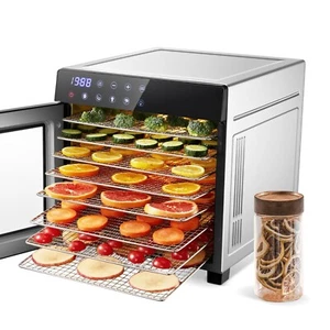 Lebensmittel Dörrapparat 8 Fächer Edelstahl Jerky/Kräuter/Gemüse/Obst Trockner Maschine - Bild 1 von 15